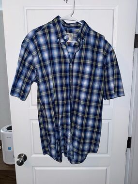 Men’s Blue Plaid Roper Shirt